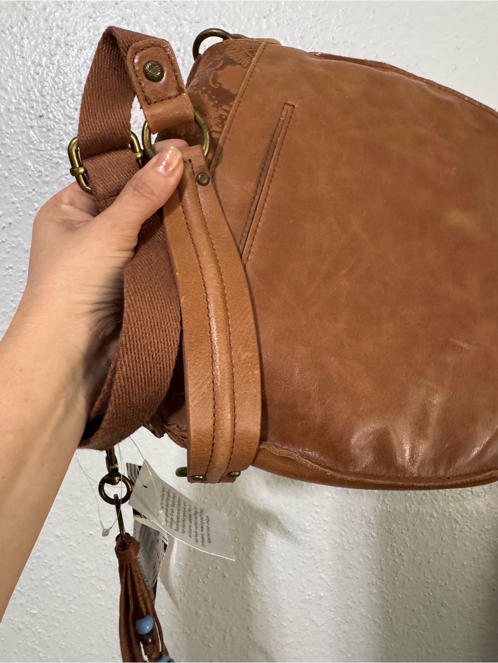 The Sak Brown Floral-Embossed Crossbody Bag with Tassel - Picture 4 of 15